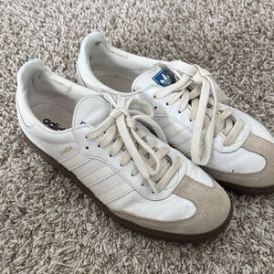 Adidas Samba White and Beige Sneakers